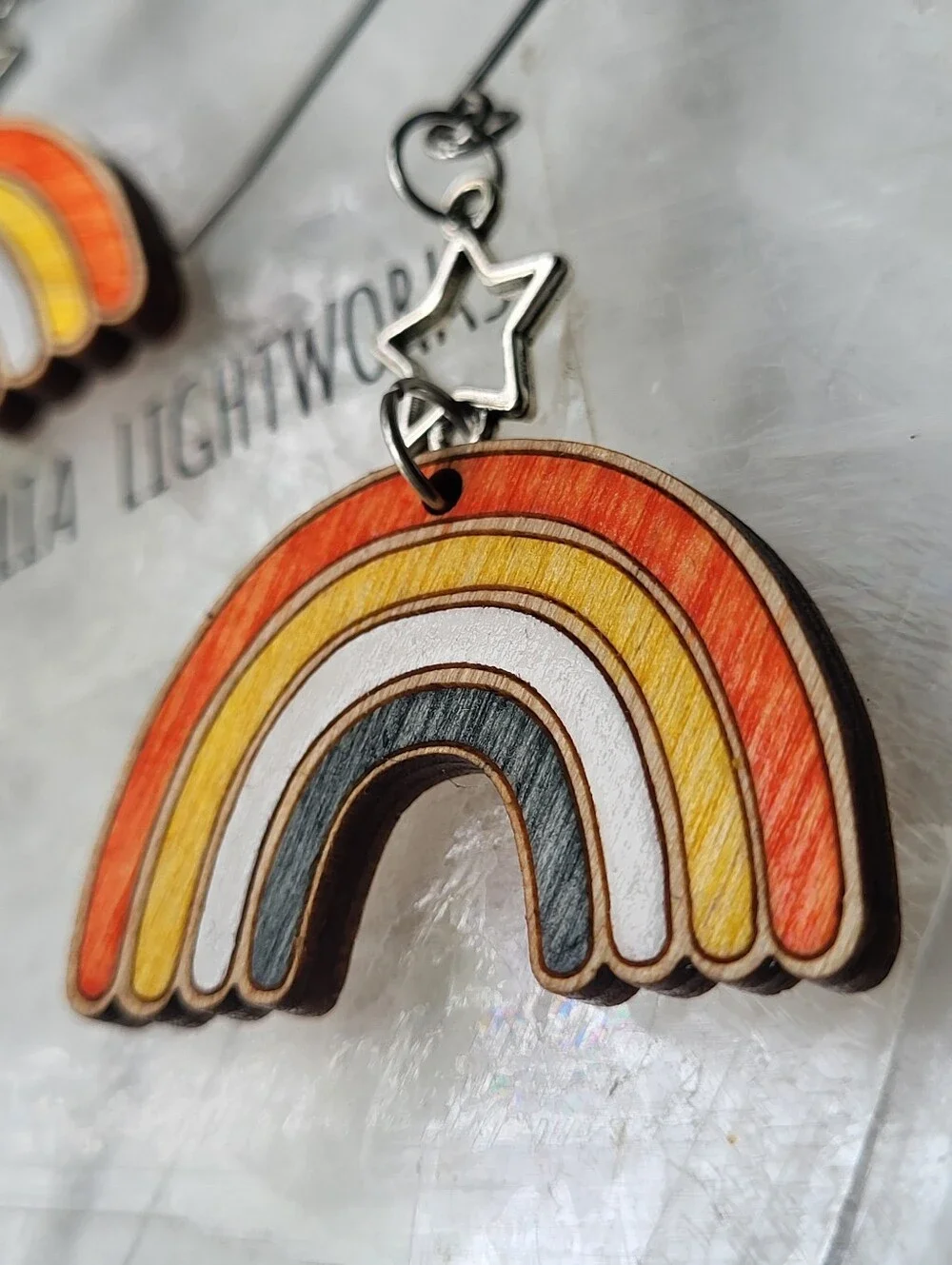 🌈⭐️ Retro Rainbow Star Earrings